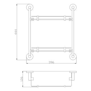 Стеклянная полка Rav Slezak Colorado COA0802 Хром